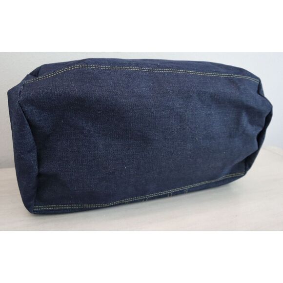 Jean Paul Gaultier Unisex Blue Pour Vous Denim Weekender Gym Travel Duffle Bag - Picture 3 of 9